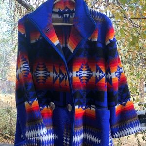 Navajo wool long coat